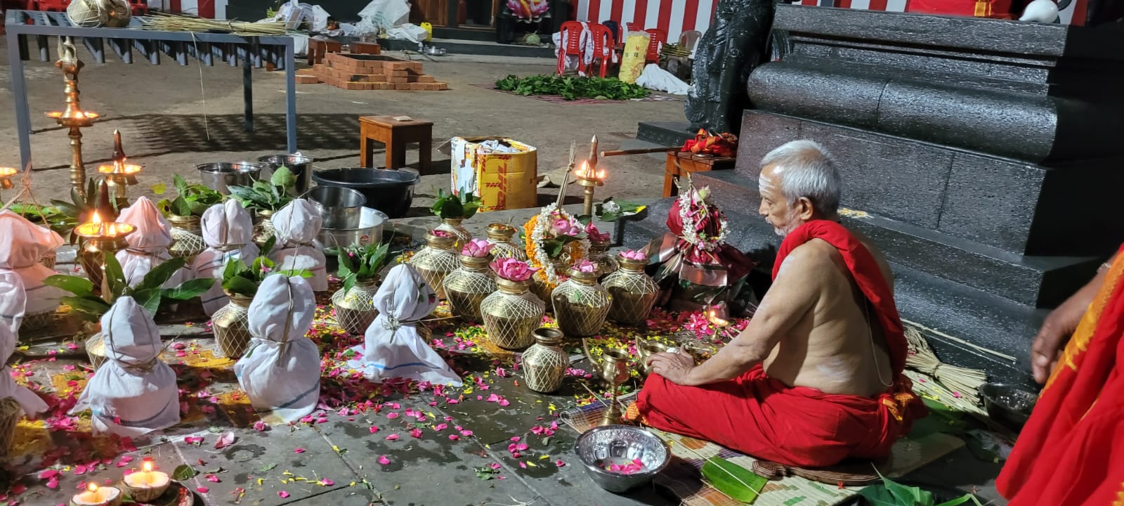 Devotees Praying during festival